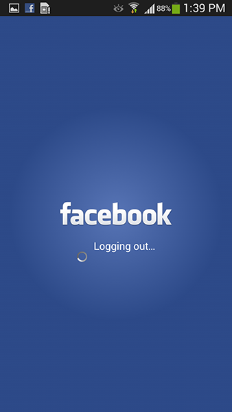 Facebook. Wrong place for loading animation (On GS4)(Sep. 2013)